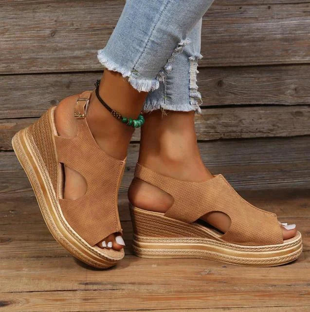 Levoire | Sandales Compensées À La Mode Braun