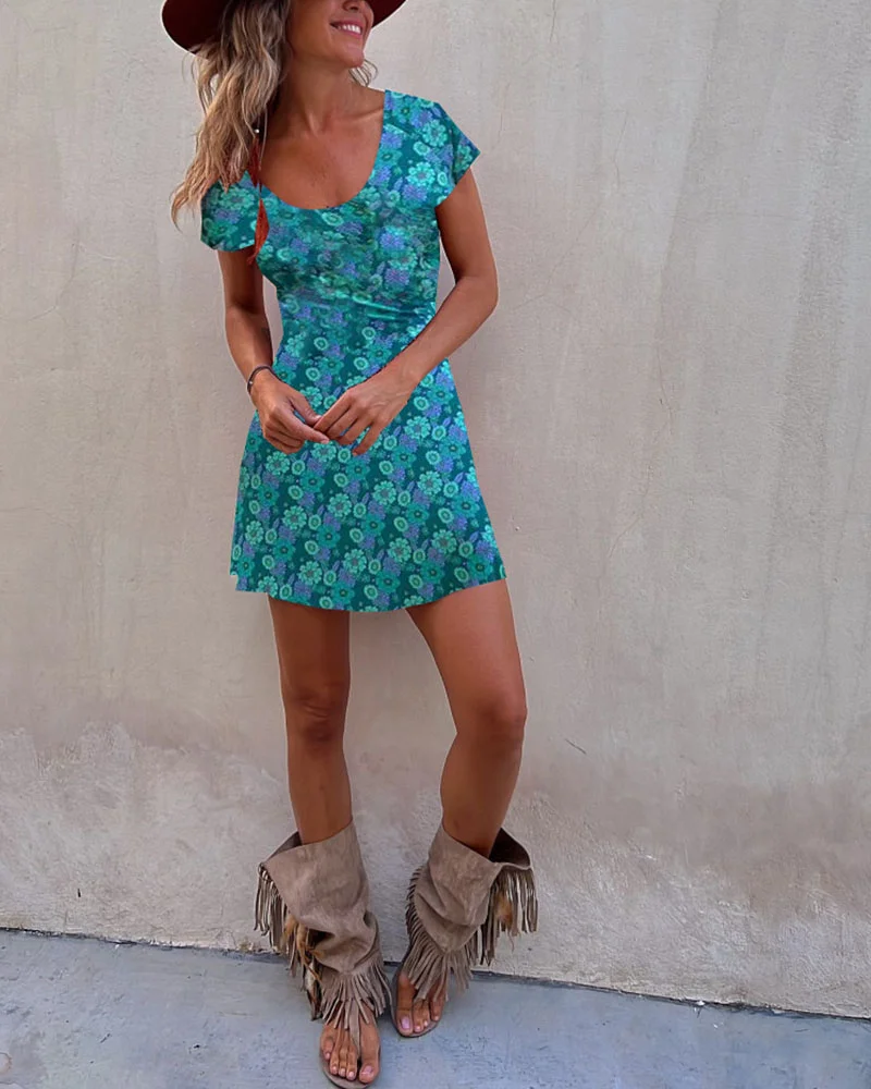 Levoire | Robe d'été, réversible et imprimée Bleu