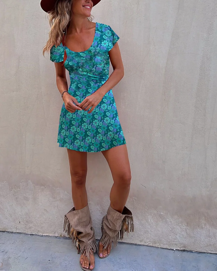 Levoire | Robe d'été, réversible et imprimée Bleu