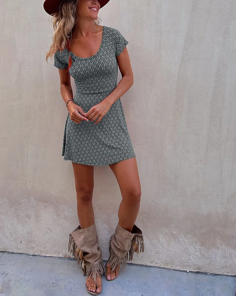 Levoire | Robe d'été, réversible et imprimée Gris