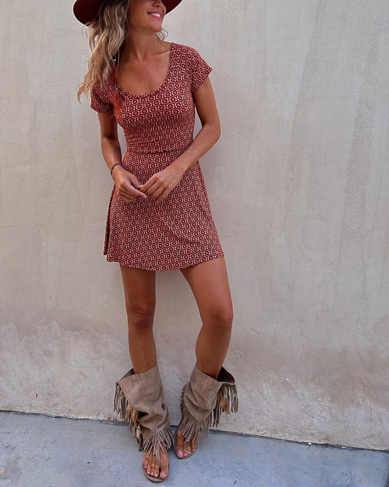 Levoire | Robe d'été, réversible et imprimée Rouge