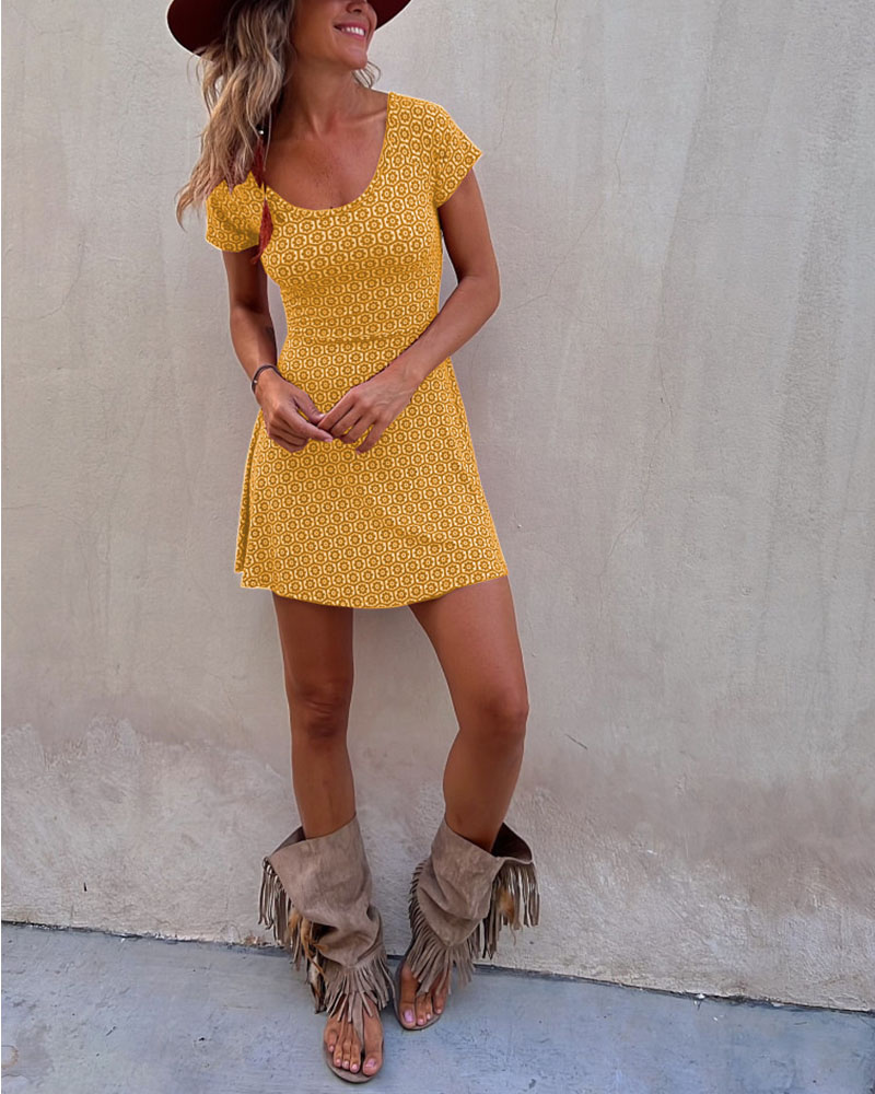 Levoire | Robe d'été, réversible et imprimée Jaune
