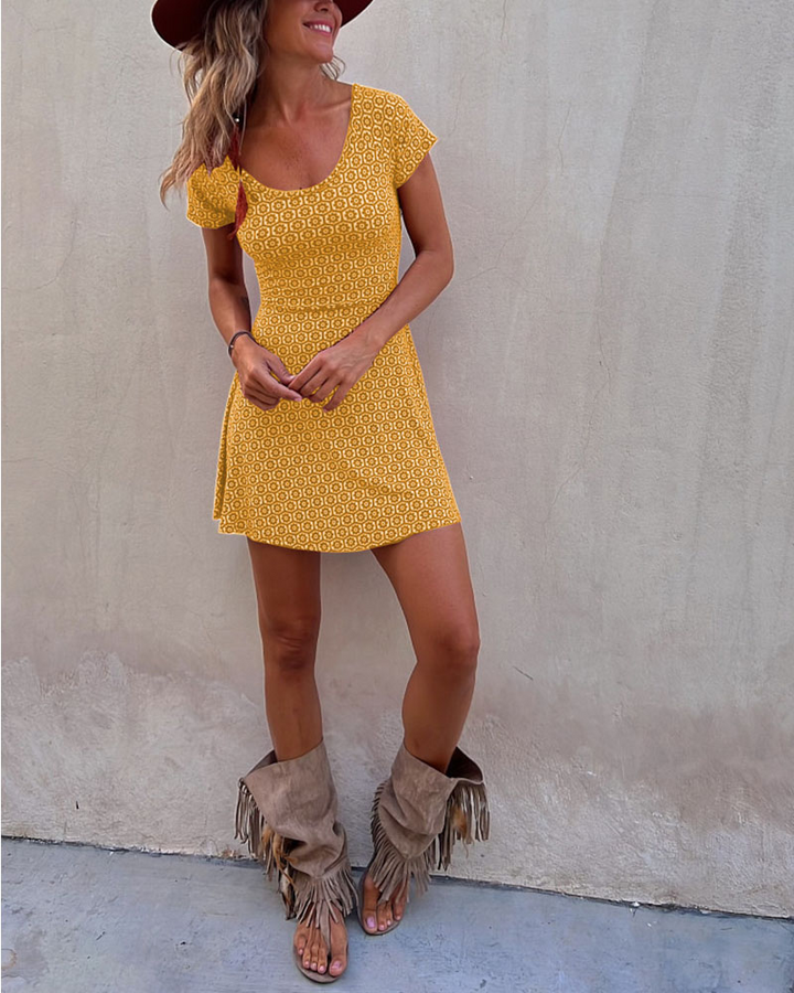 Levoire | Robe d'été, réversible et imprimée Jaune