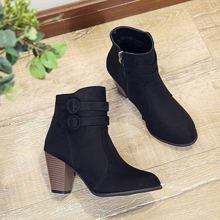 Levoire | Beautiful Buckle Shoes With A Stable Heel And Lateral Support Noir