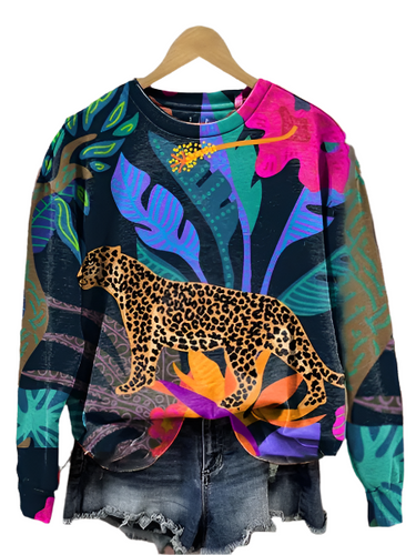 Levoire | Sweat-Shirt À Manches Longues Avec Motif Animal Et Floral Pour Femmes