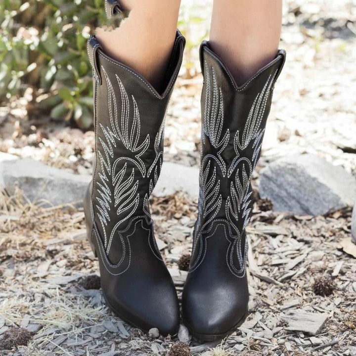 Levoire | Bottes De Cowboy À Bout Pointu Noir