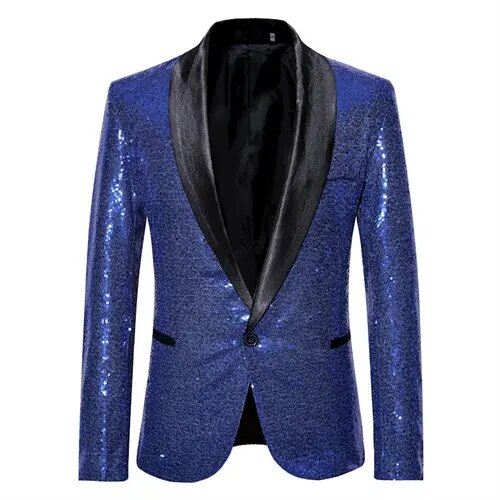 Levoire | Veste Squin réversible à manches longues avec poches Bleu
