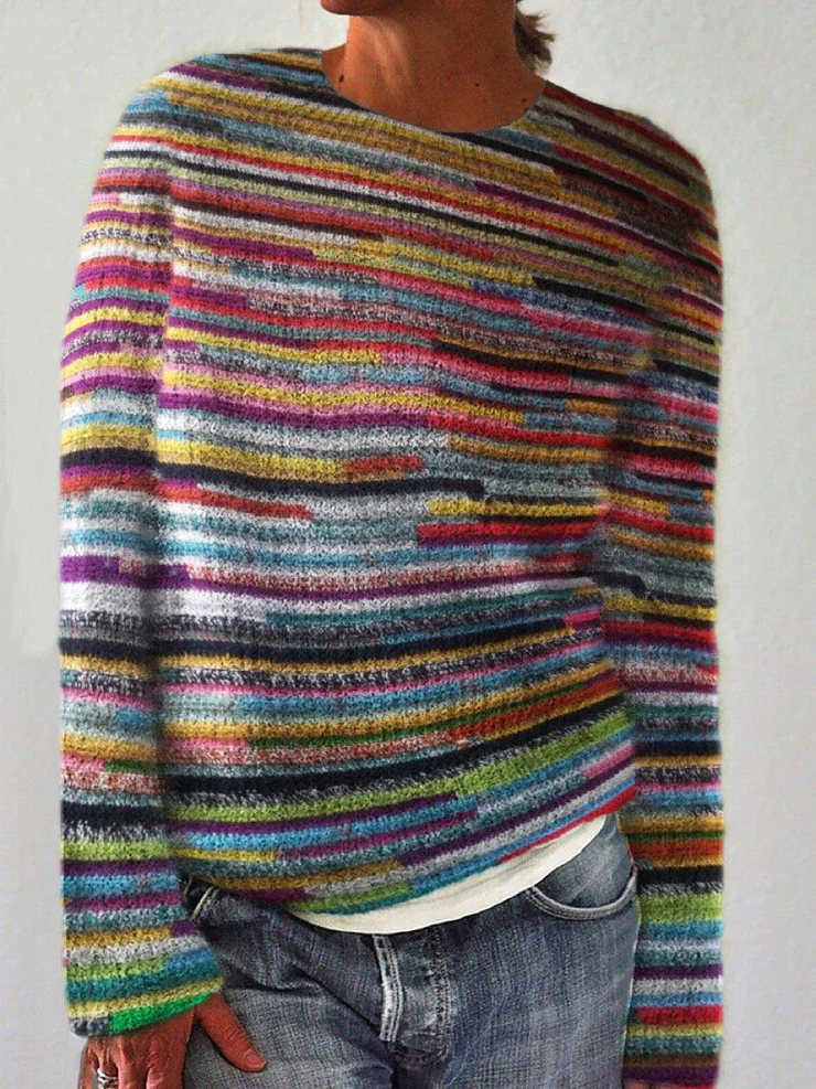 Levoire | Pull Raye À Manches Longues, Unique Et Tendance