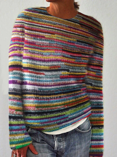 Levoire | Pull Raye À Manches Longues, Unique Et Tendance