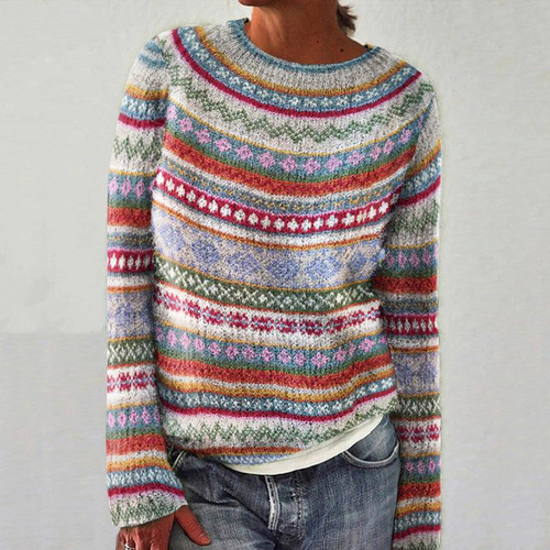 Levoire | Pull Élégant À Manches Longues Et Imprimé