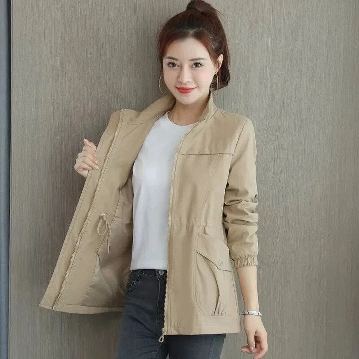 Levoire | Trench-Coat Zippé Pour Femmes Kaki