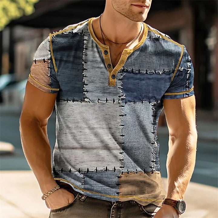 Levoire | Chemise Vintage Bloc Couleur Élégante Bleu clair