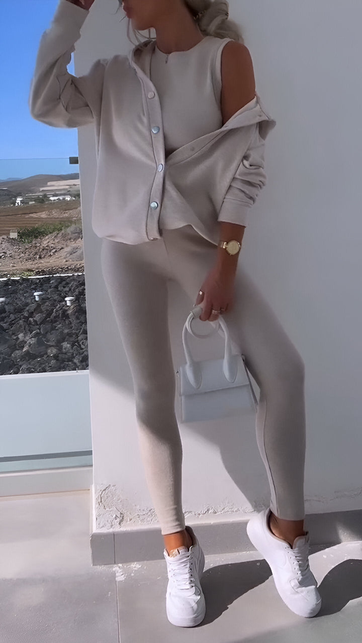 Levoire | Ensemble De Salon En Matériau Doux Abricot