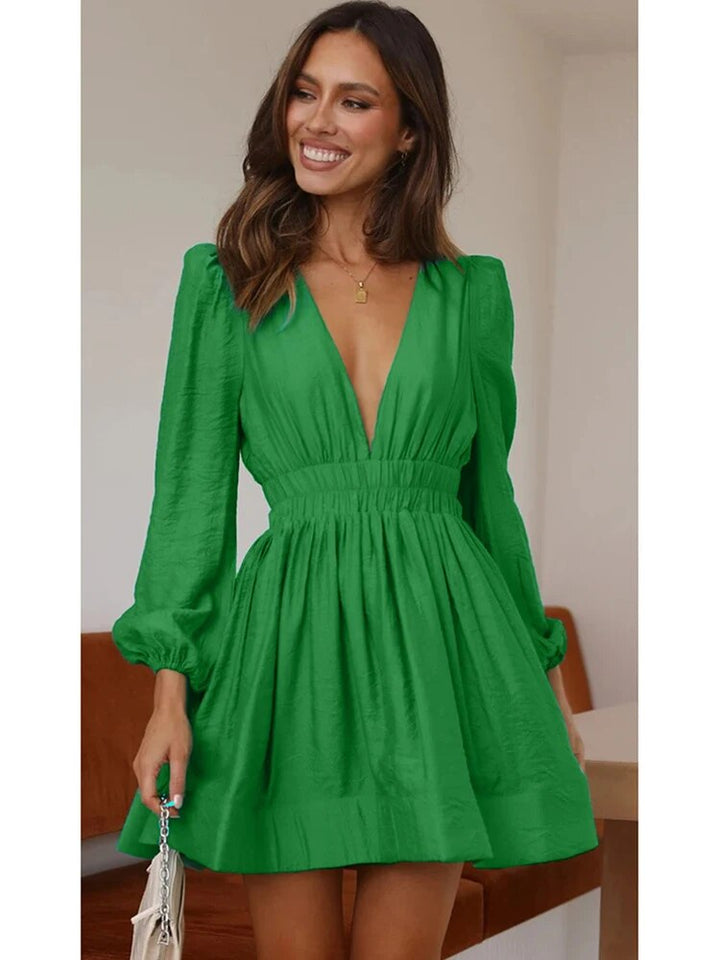 Levoire | Robe Mini Festive Confortable Vert
