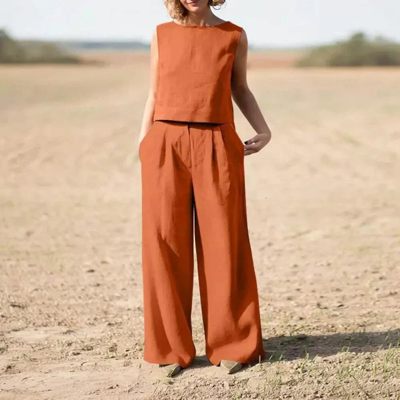 Levoire | Lin Coton Deux Pièces Série Orange