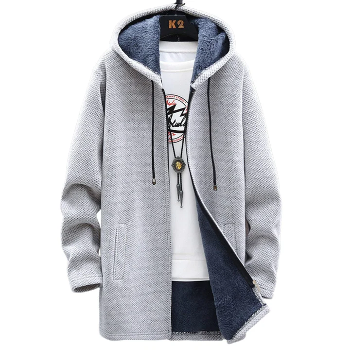 Levoire | Veste Femme Avec Capuche Élégante Et Polyvalente Gris clair