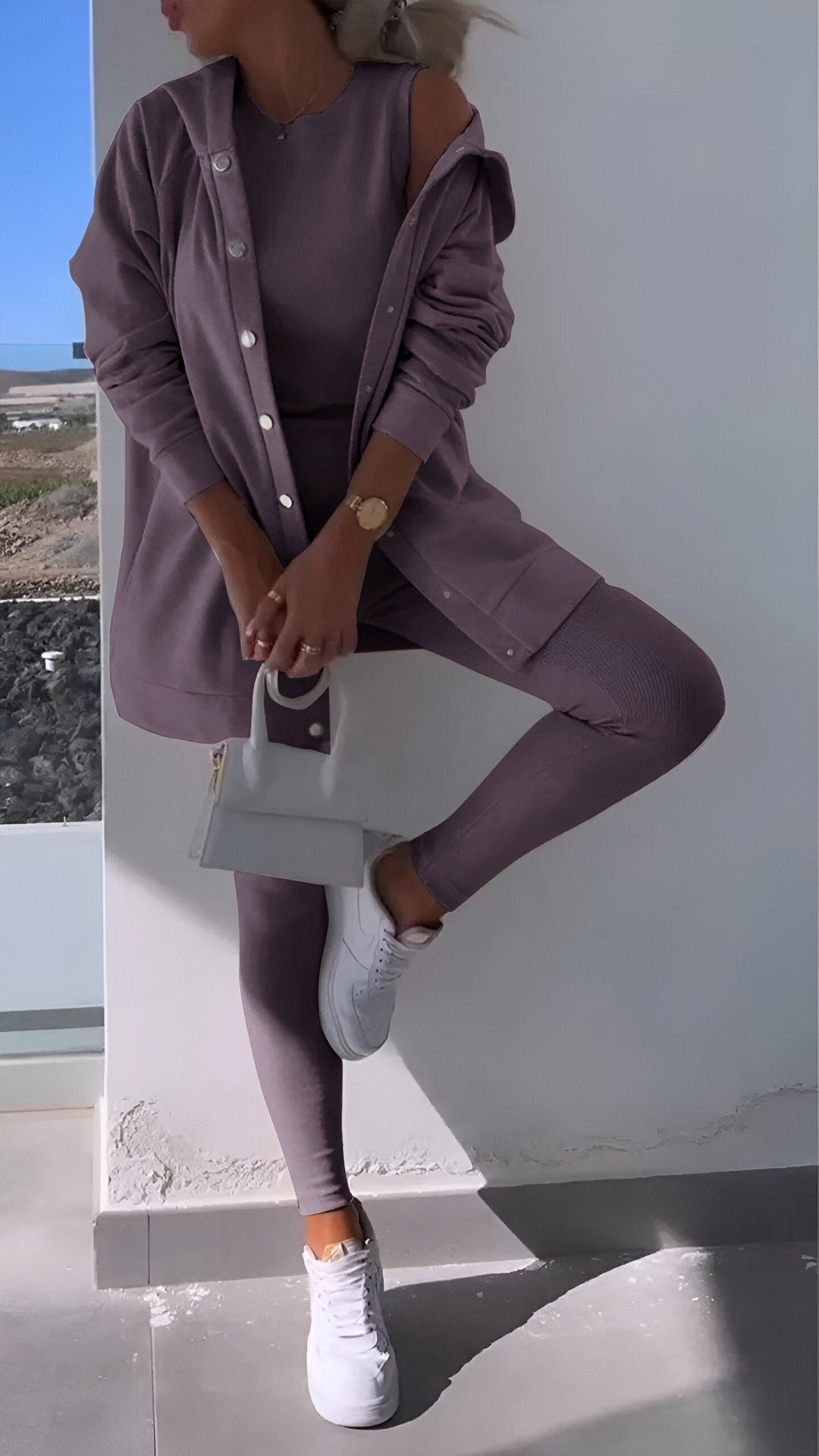 Levoire | Ensemble De Salon En Matériau Doux Gris violet