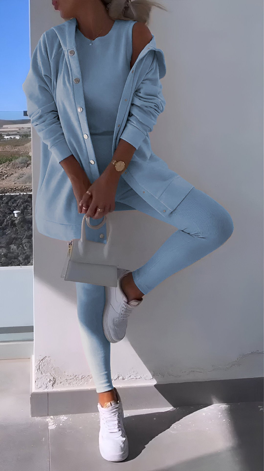 Levoire | Ensemble De Salon En Matériau Doux Bleu
