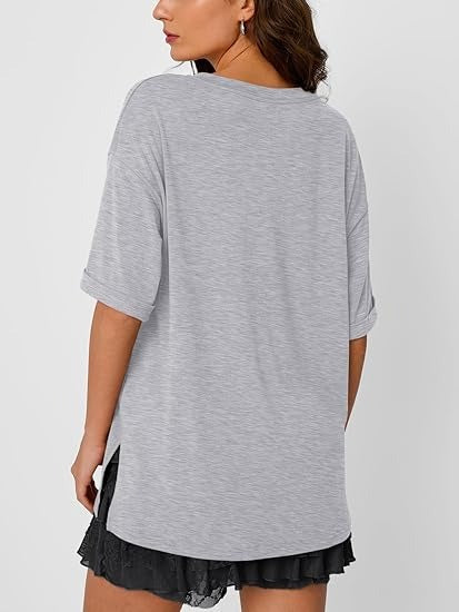 Levoire | T-Shirt Décontracté Avec Grande Taille Col V Pour Femmes