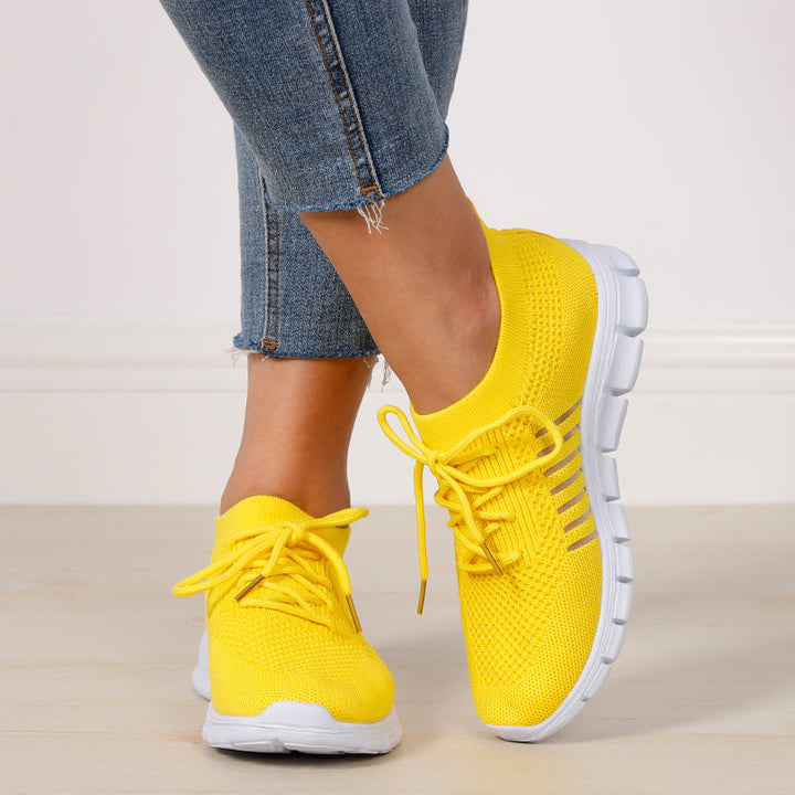 Levoire | Femmes Chaussures De Course En Mesh Jaune