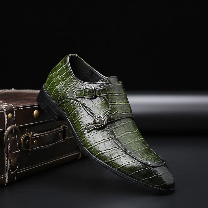 Levoire | Chaussures En Cuir Respirantes À Bout Carré vert