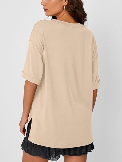 Levoire | T-Shirt Décontracté Avec Grande Taille Col V Pour Femmes