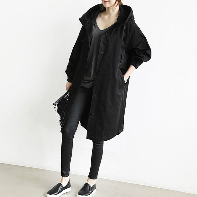 Levoire | Manteau Trench Imperméable Pour Femmes Noir