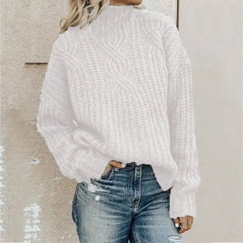 Levoire | Pull À Cables Élégant De Printemps Blanc