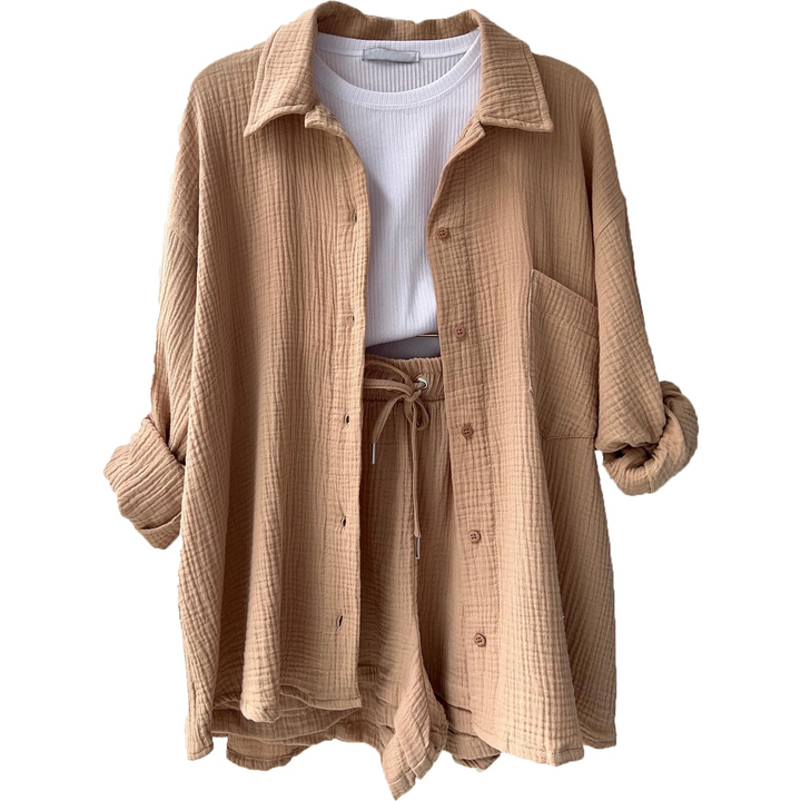 Levoire | Ensemble En Coton Pour L'Été Khaki