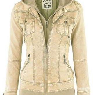 Levoire | Veste Femme Avec Effet Double Et Poches Pratiques Beige