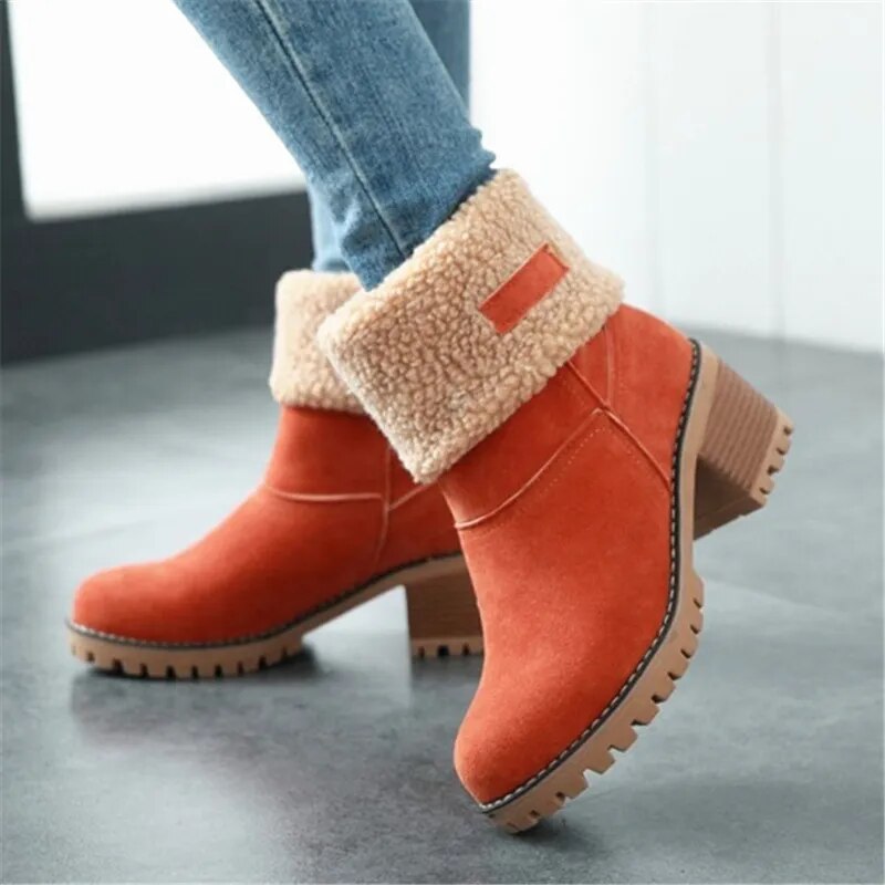 Levoire | Bottes De Neige Chaudes Avec Doublure En Laine Orange