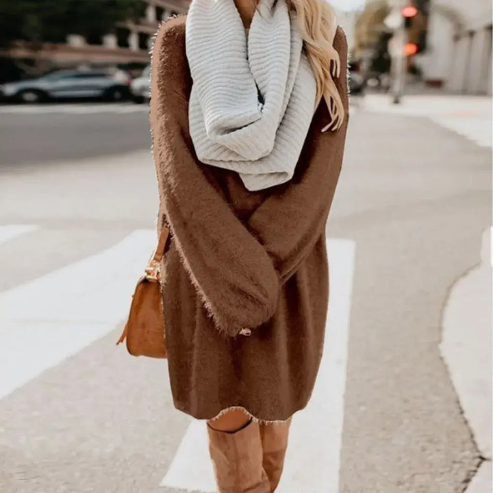 Levoire | Élégant Et Confortable Robe Kaffe