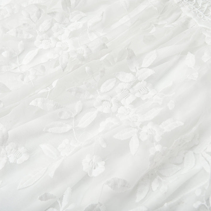 Levoire | Robe De Cocktail Broderie De Fleurs Réseau Dentelle