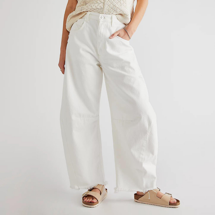 Levoire | Pantalon Femme Large Et Moderne Blanc