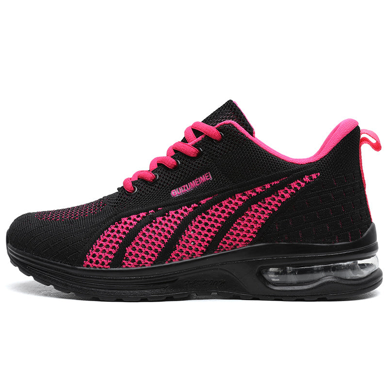 Levoire | Baskets De Course Tendance Et Respirantes Avec Un Talon Doux Pour Femmes Noir Rouge
