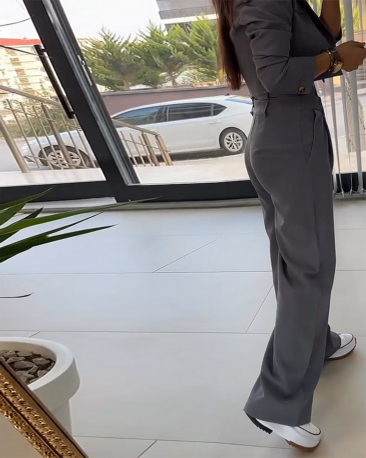Levoire | Ensemble Deux Pièces Avec Blazer Et Pantalons Taille Haute