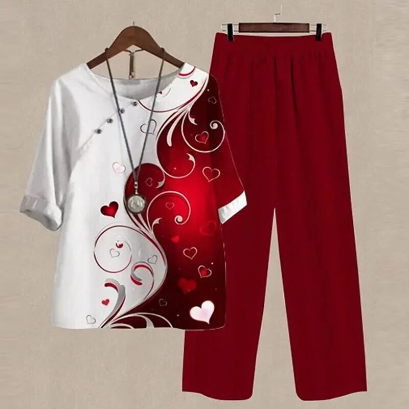 Levoire | Tenue Imprimé Tendance Avec Confort Optimal Pour Chaque Jour Cœur rouge