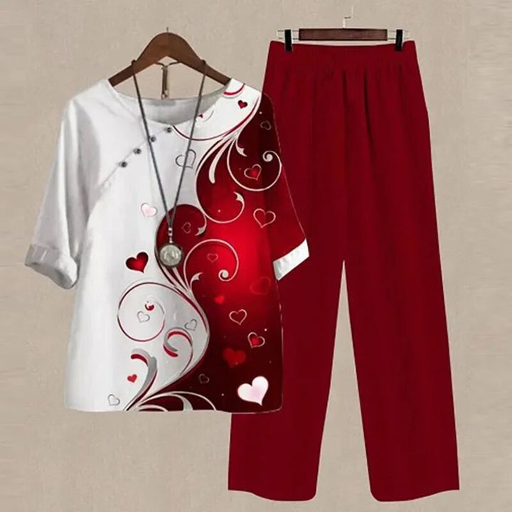 Levoire | Tenue Imprimé Tendance Avec Confort Optimal Pour Chaque Jour Cœur rouge