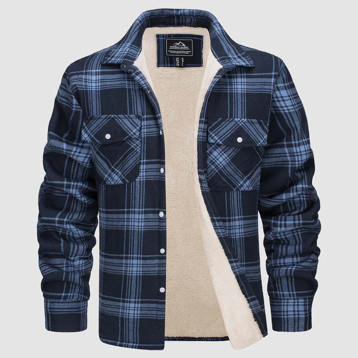 Levoire | Chemise À Manches Longues À Motif À Carreaux Pour Hommes Gris Bleu