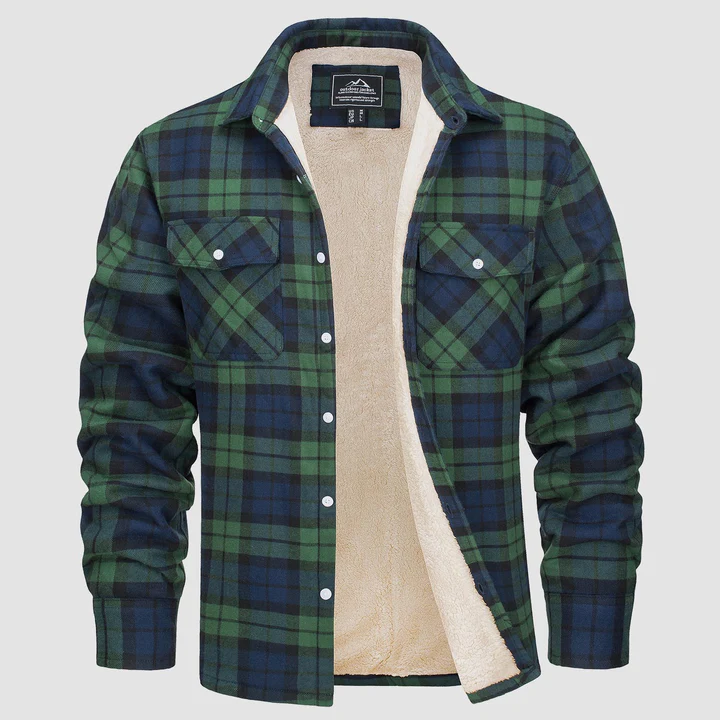 Levoire | Chemise À Manches Longues À Motif À Carreaux Pour Hommes Vert