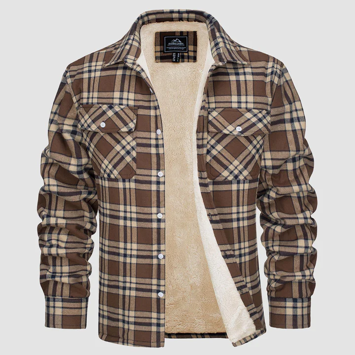 Levoire | Chemise À Manches Longues À Motif À Carreaux Pour Hommes Braun