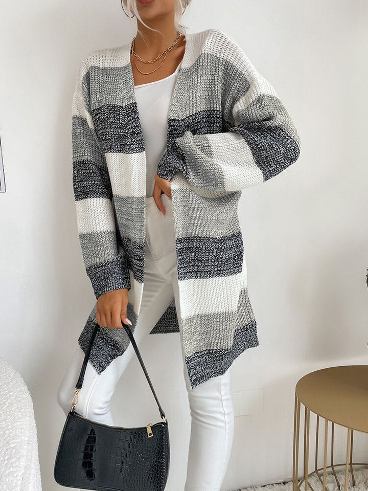 Levoire | Gilet Tricoté Femme | Manches Longues Gris