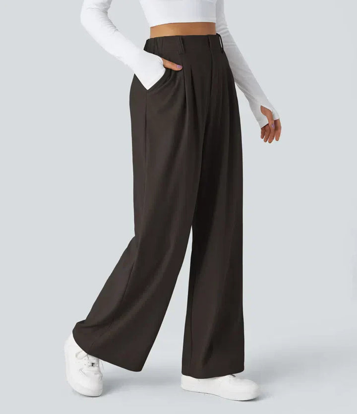 Levoire | Pantalons Taille Haute Avec Poches Latérales Noir