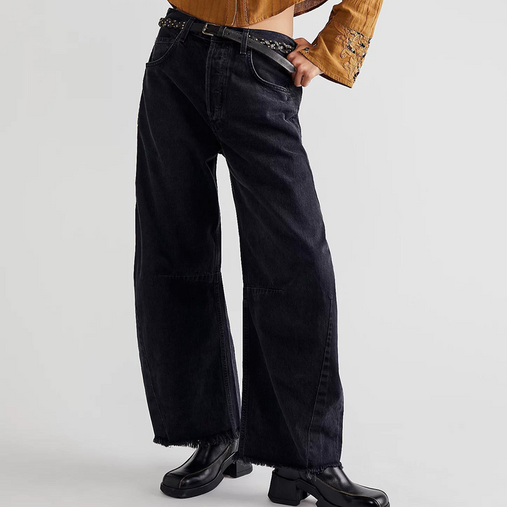 Levoire | Pantalon Femme Large Et Moderne Noir