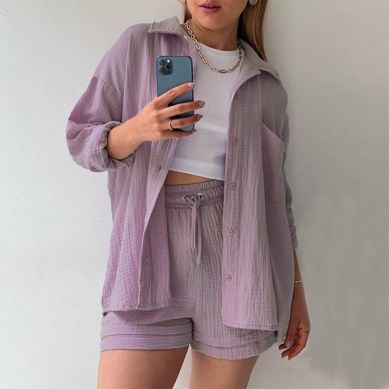 Levoire | Ensemble D'Été Deux Pièces Pour Femmes Violet profond