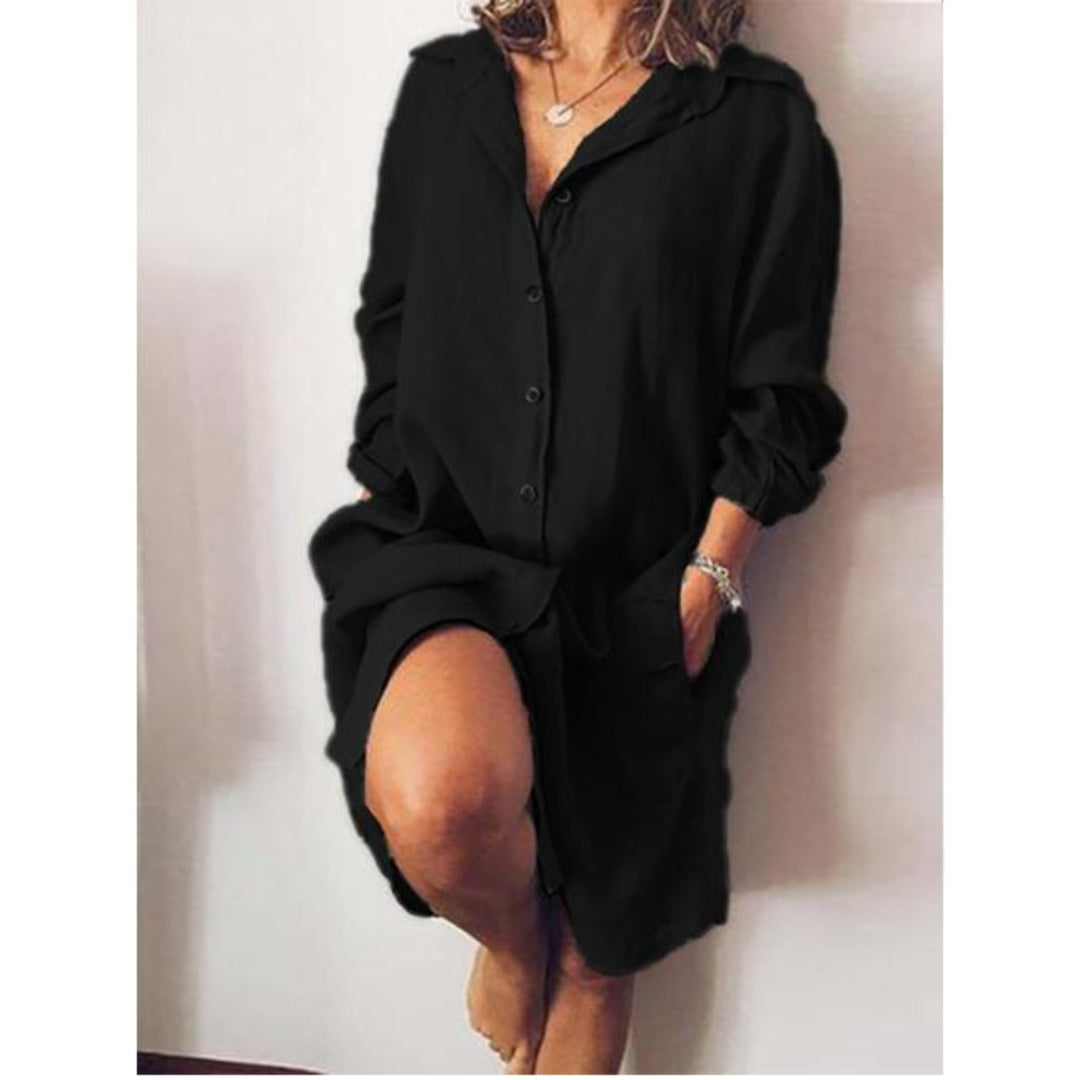 Levoire | Blouse Estivale En Lin Avec Coupe Fluide Noir