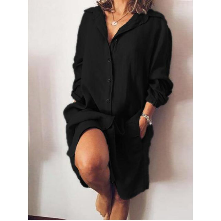 Levoire | Blouse Estivale En Lin Avec Coupe Fluide Noir