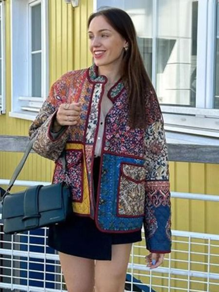 Levoire | Veste Patchwork À Fleurs Élégante