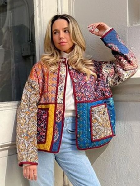 Levoire | Veste Patchwork À Fleurs Élégante