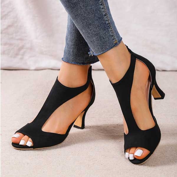 Levoire | Sandales Orthopédiques Confortables À Talon Pour Femmes Noir